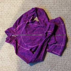 Lululemon jacket with ruched neck and peplum